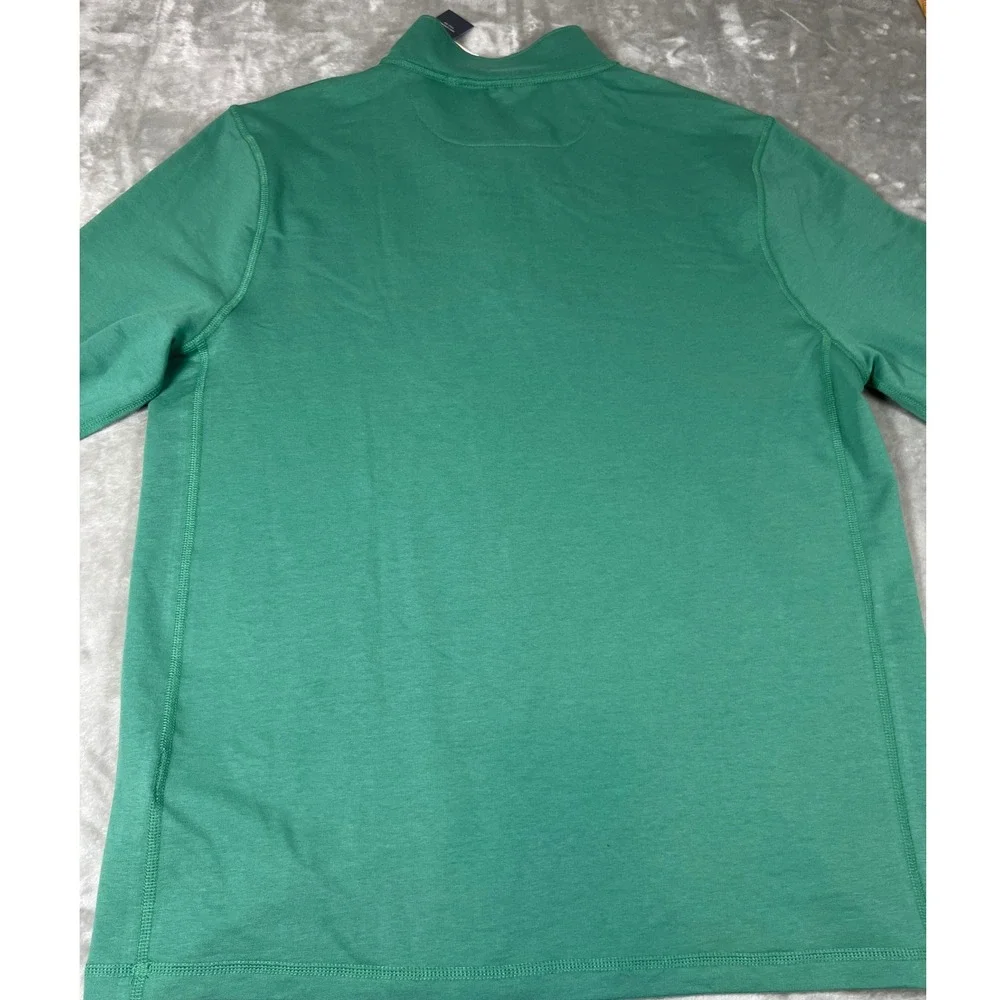 J.Crew Performance Mens Green Quarter Zip Pullover L Green‎ UPF 50+